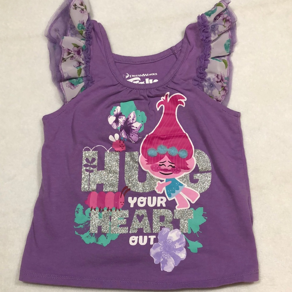 Girls Size 5 Trolls Purple Tank Top